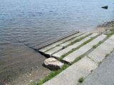 The ramp of the Wyassup Lake boat launch.
