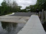 The turning area of the Lake Zoar boat launch.