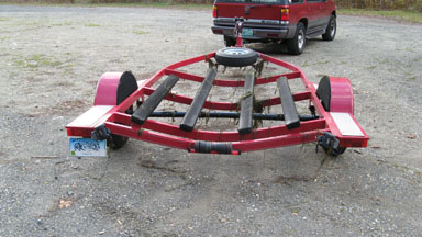 Invasive weeds on a trailer.