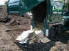 food waste being unloaded at a farm