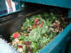 food waste in a packer truck