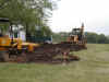 Breaking ground for greenhouse construction
