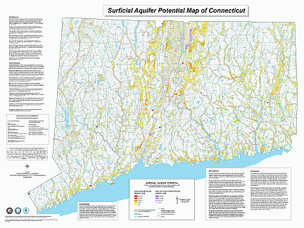 Surficial Aquifer Potential Map of Connecticut