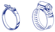 [two different styles of clamps]