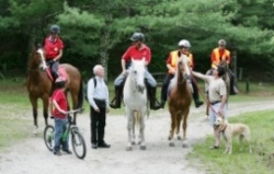 Diverse rec. users meet on trails