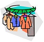 illistration of dry cleaning rack