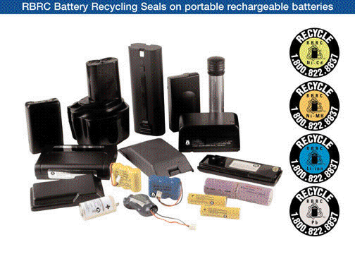an assortment of rechargeable batteries