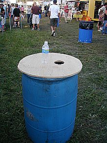 Blue Barrel Recycling Bin