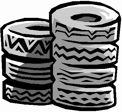 drawing of a stack of tires