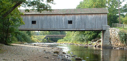 Photograph of covered bridge at Salmon River State Forest
