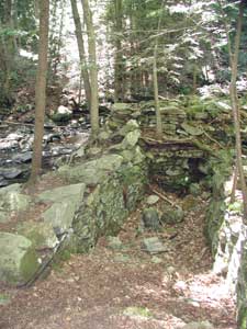 Old foundations at Macedonia Brook State Park