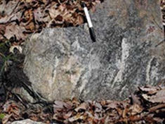 Metamorphosed gneiss at Macedonia Brook State Park