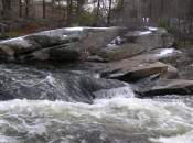Rapids downstream of the waterfall.
