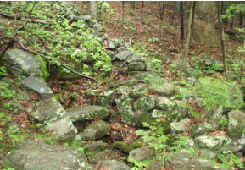 Photograph of natural stone lined spring