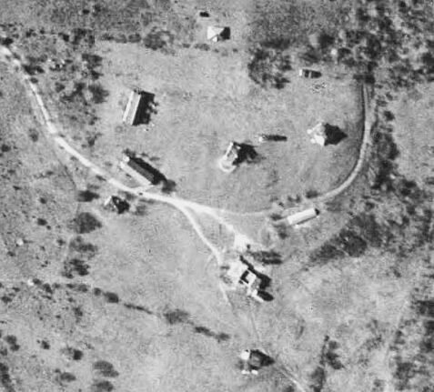 1934 aerial photograph of Camp Columbia