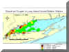 Link to larger image of hypoxia map for Aug 3-6, 1998