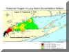 Link to larger image of hypoxia map for August 31 - September 3, 2004