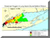 Link to larger image of hypoxia map for August 2 - 4, 2005