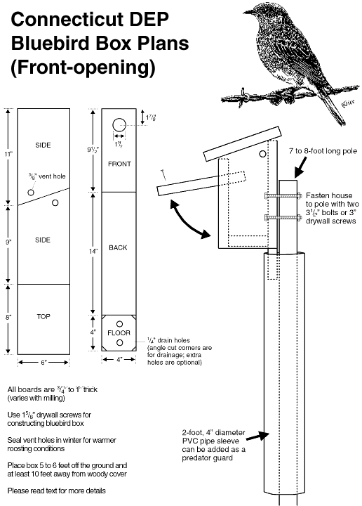 bluebird nest box plans