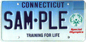 Training for Life/Connecticut Special Olympics plate