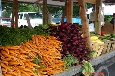 Connecticut grown carrots at local farmers' market.
