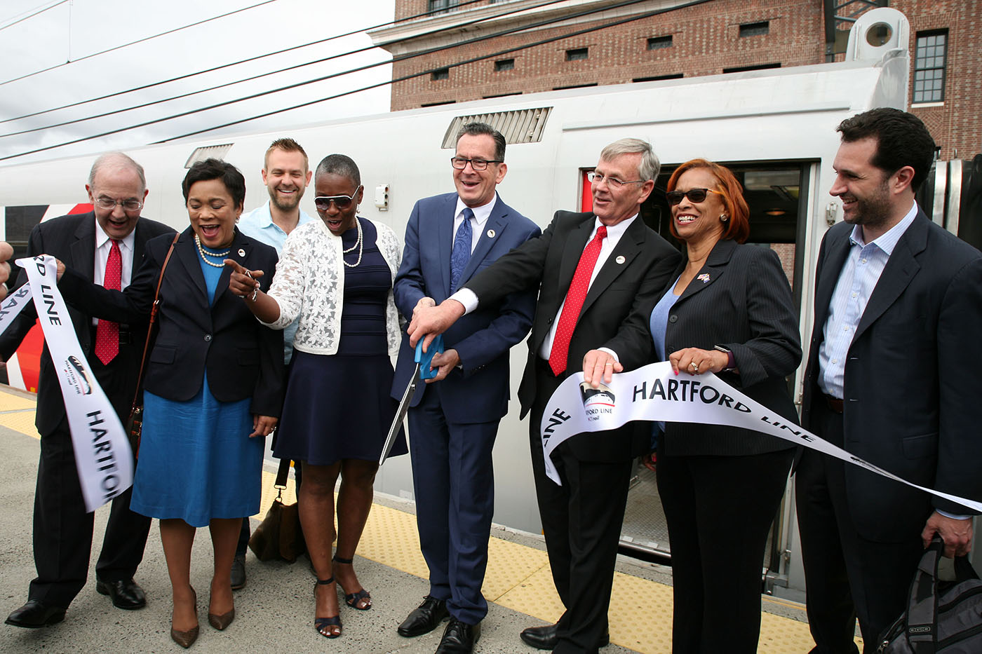 Hartford Line Opening Ribbon Cut New Haven