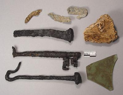Image of architectural items recovered from site