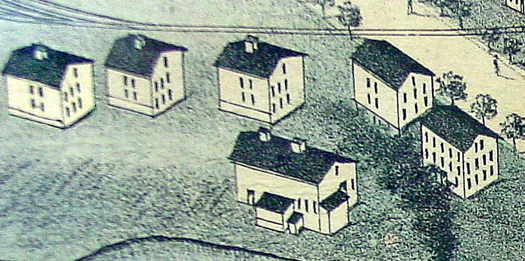 Millworker houses, 1876