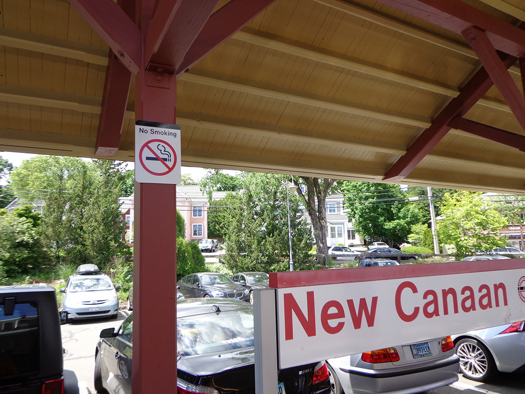 New Canaan Station No Smoking Sign