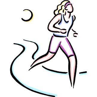 Picture of woman running on path
