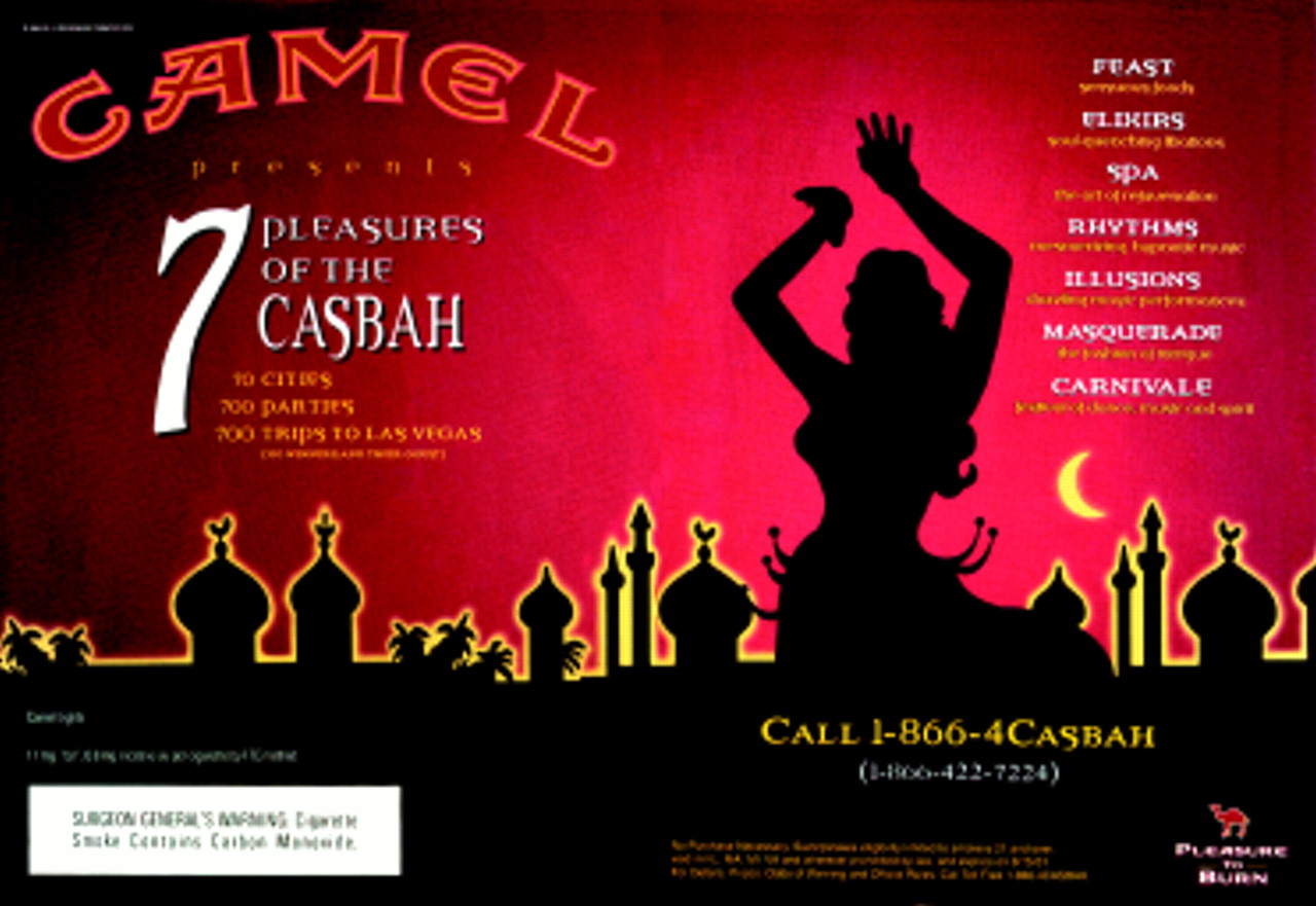 camel ad for bar promotion