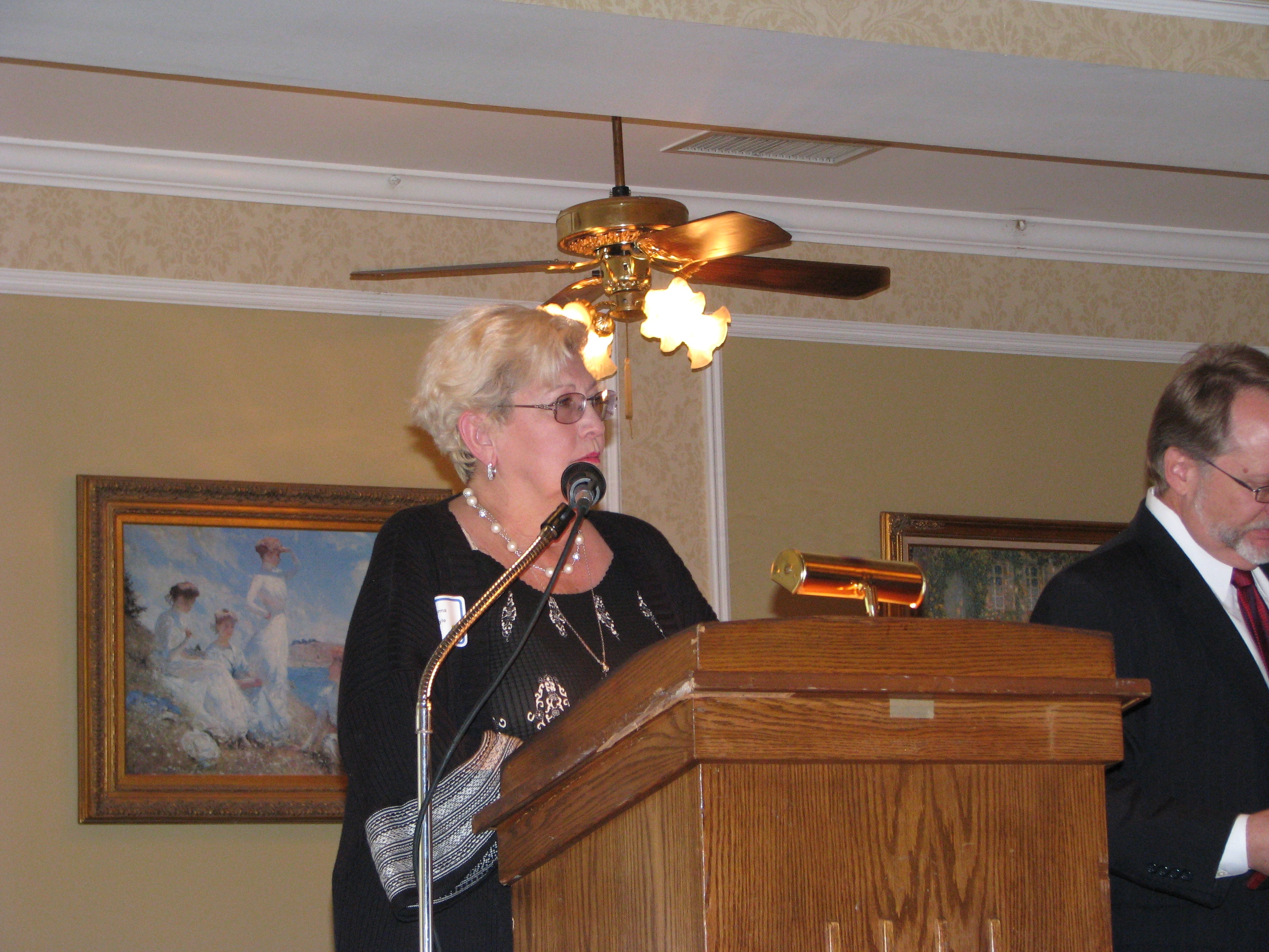 Deputy Commissioner Norma Gyle of DPH speaks about awardee Catherine Kennelly.