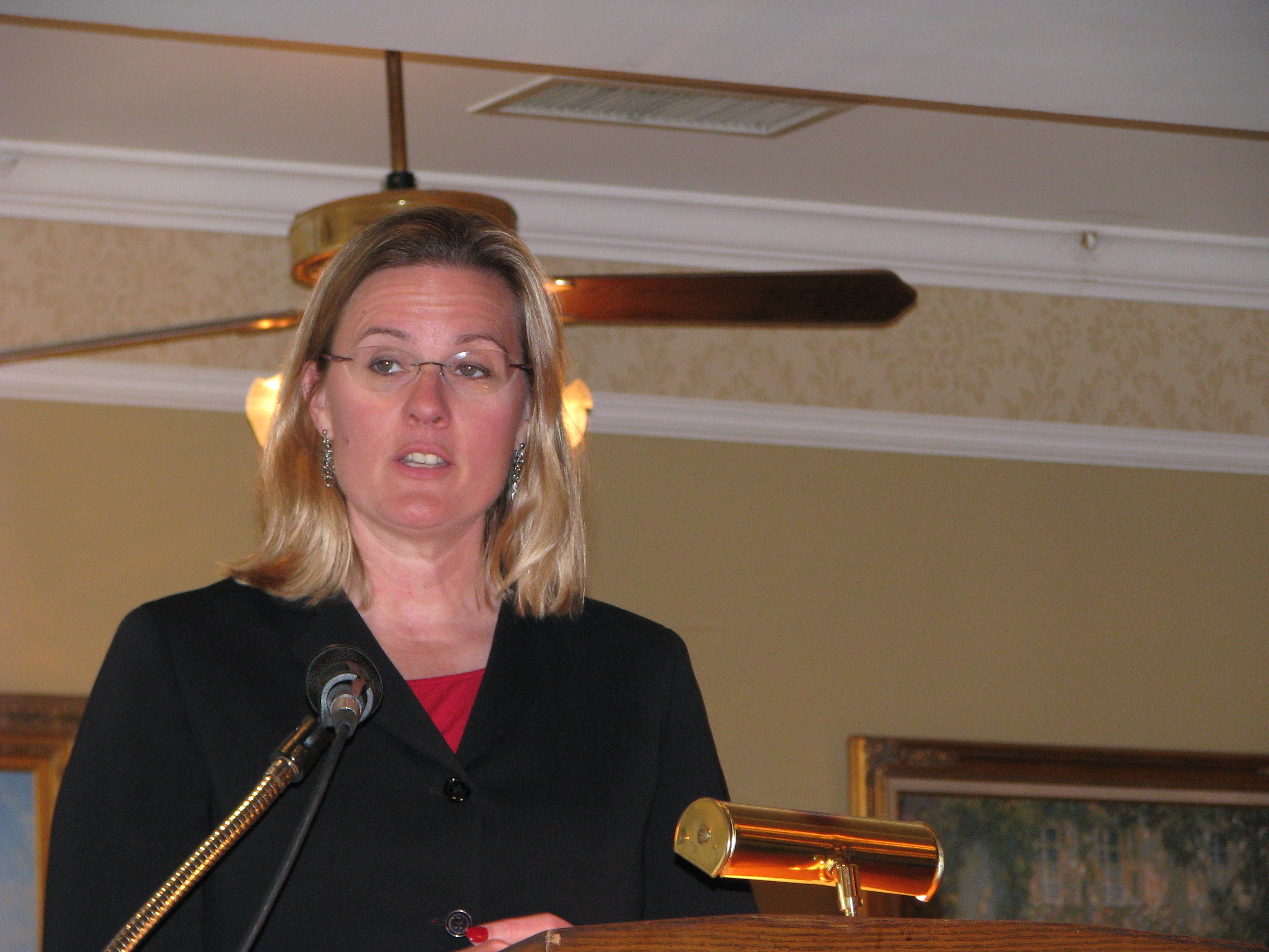 Deputy Commissioner Jackie Mandyck of Consumer Protection speaks about Timothy West, posthumous DMS awardee.