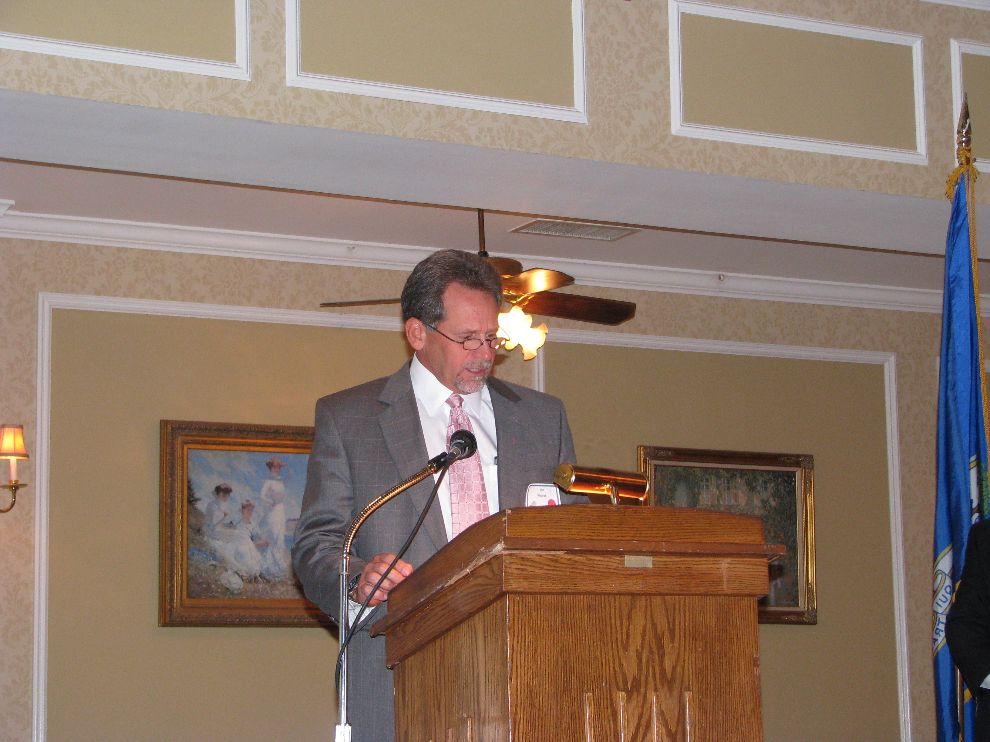 Jim Wietrak delivers remarks about his time with the state.  Jim retired this year.