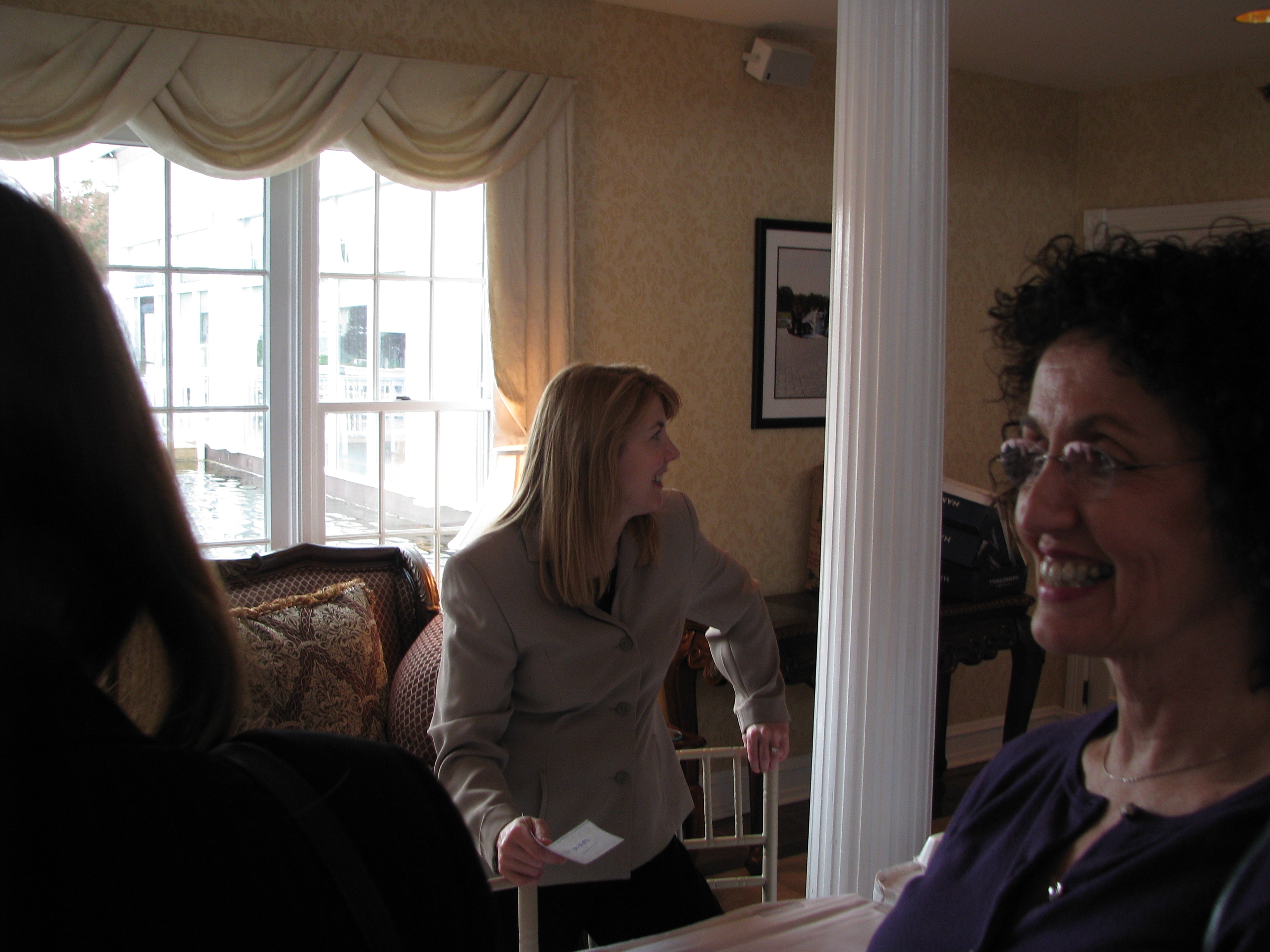 Peggy Zabawar from DAS assists with attendee registration.