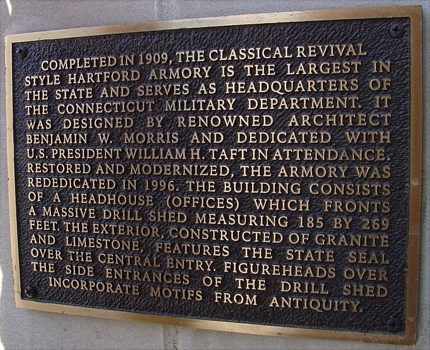ReDedication Plaque - Hartford State Armory