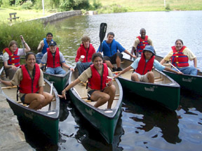 Image of People Canoeing
