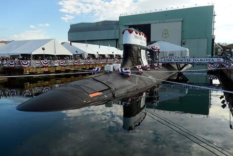 The North Dakota before the christening ceremony at General Dynamics Electric Boat In Groton