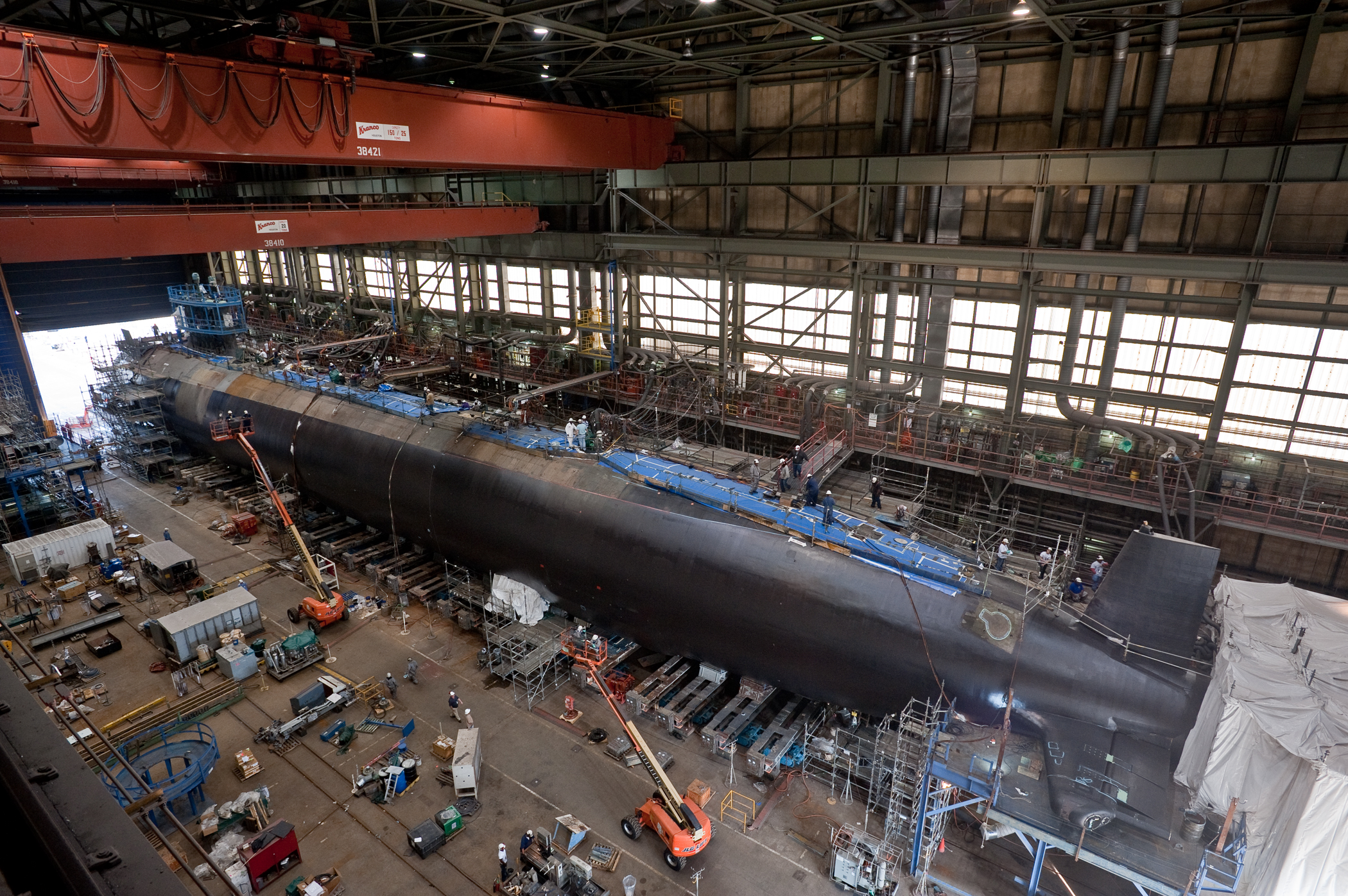USS Minnesota (SSN-783) under construction at Newport News Shipbuilding in 2012