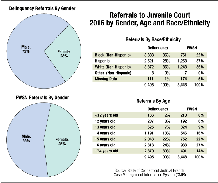 Graph 7. Referrals to Juvenile Court by gender, age, and race/ethnicity