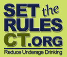 Logo for Set The Rules Connecticut media campaign to reduce underage drinking