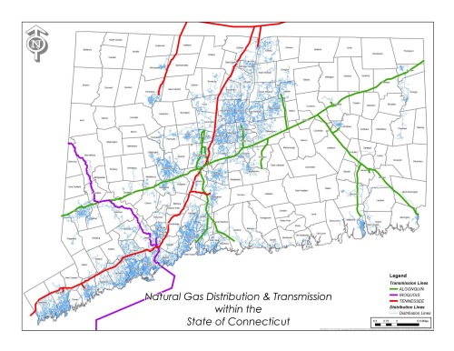 Map of CT transmission pipelines