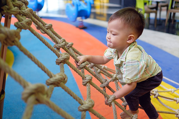 preschool toddler climbing