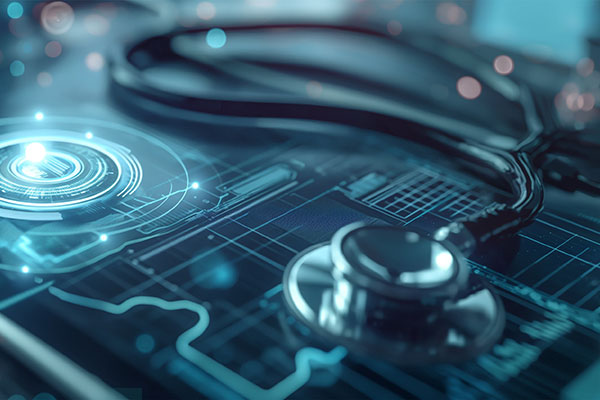 stethoscope on tablet