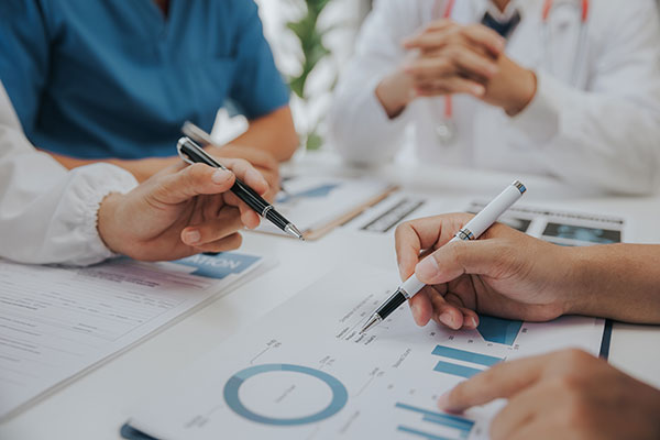 people reveiwing data