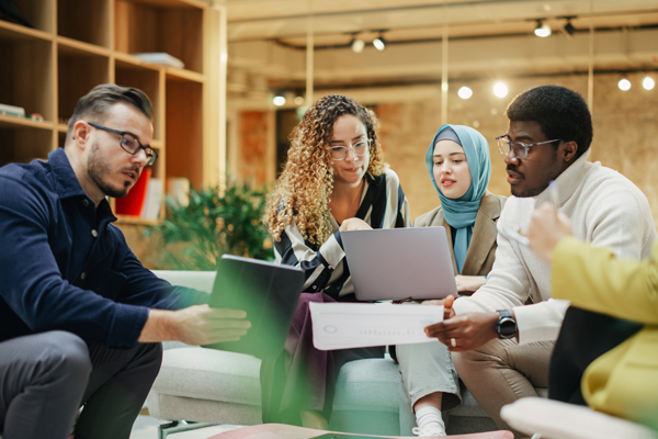 Employees in Meeting Room