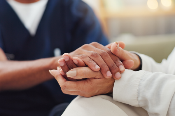 Nurse consulting with kindness