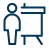 icon showing the outline of a person at a chalkboard