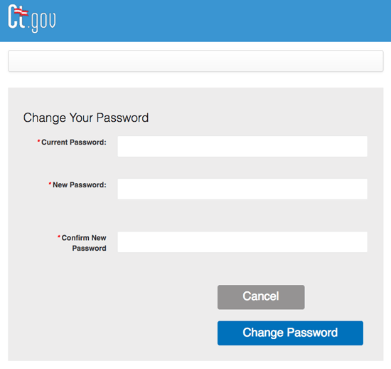 Change Password button