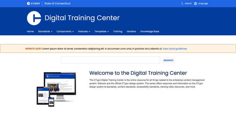 Example of a global alert.